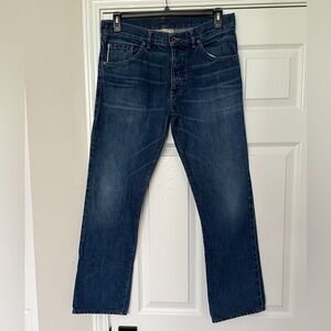 Raleigh Denim Jones Mens Perfect Color Blue Jeans!  No Flaws!  Size 32 Exc Cond!